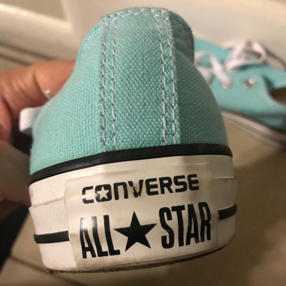Aqua blue Converse sneakers